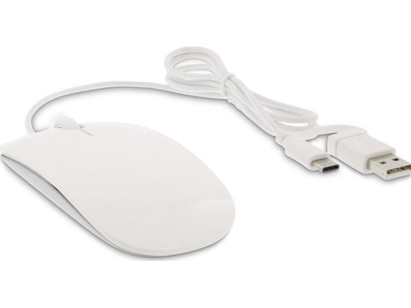 LMP MS-1657C, Optisk, USB Type-A, 1600 DPI, Hvit