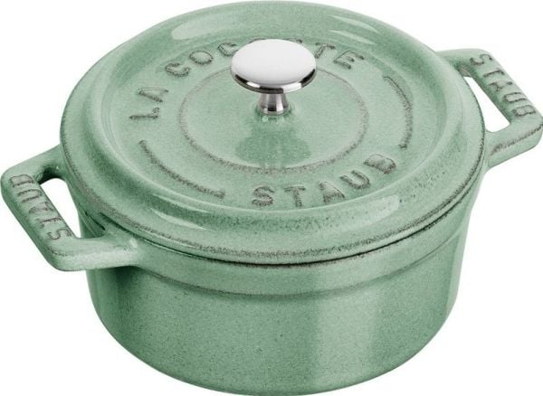 Staub mini valurautainen pyöreä kattila 250 ml, minttu