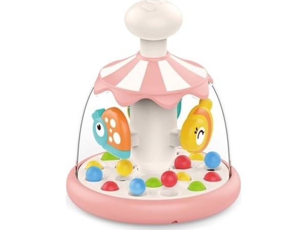 Woopie Baby roterende leketøy med dyr, rosa