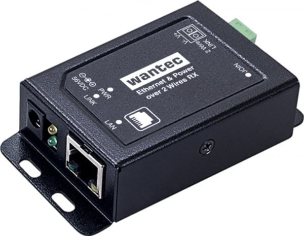 Wantec 5720, Nopea Ethernet, 10,100 Mbit/s, 10/100, IEEE 802.3af, IEEE 802.3at, Täysi, Puolikas, Musta