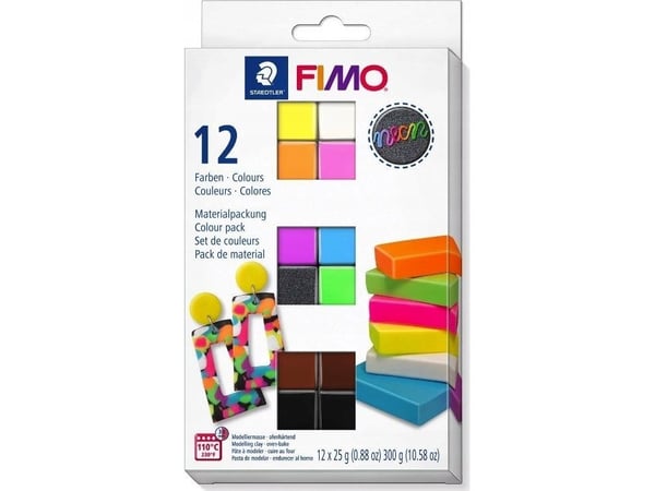 Fimo Mod.masse Effect Neon-sett 12 retail