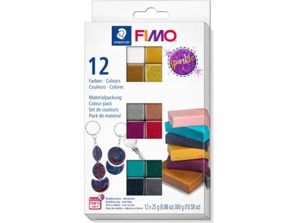 Fimo Mod.massa Effect Sparkle-set 12 Glitter retail