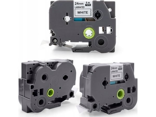 Qoltec Tape for BROTHER TZ2-251 | 24mm x 8m | Hvit/svart trykk