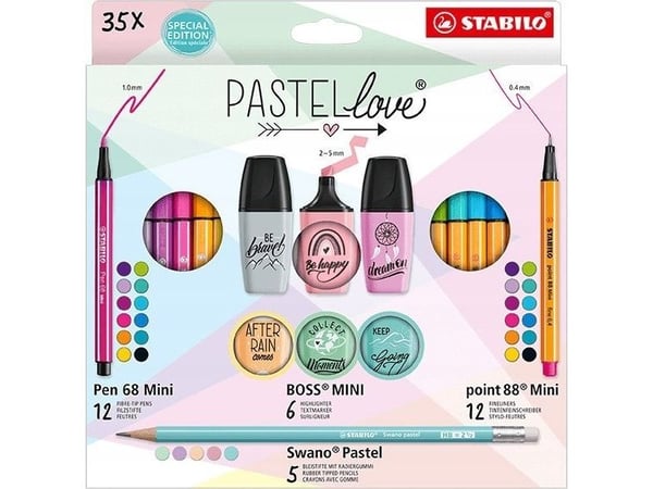 STABILO Pastellove by Hannah Rabenstein, 35 stykker, Flerfarget