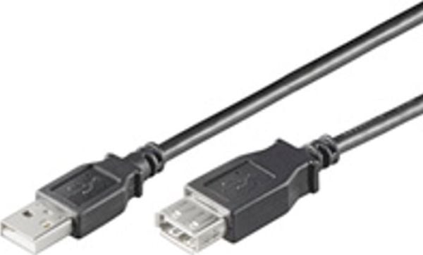 Goobay 68904, 3 m, USB A, USB A, USB 2.0, 0,48 Gbit/sek., Sort