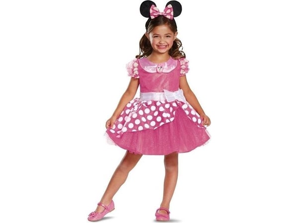 GoDan Minnie Pink Deluxe-kostyme, størrelse XS, 3-4 år