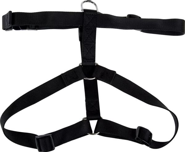 Zolux hundesele i nylonbånd 50/90 cm 25 mm farge svart