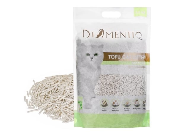 DIAMENTIQ Tofu Matcha Ultra klumpfri – växtbaserad kattsand – 2,5 kg
