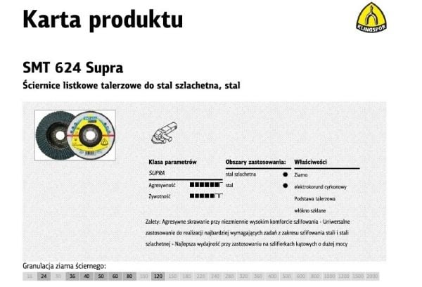Klingspor lamellslipeskive buet P80 125 mm 12 stk (328243)