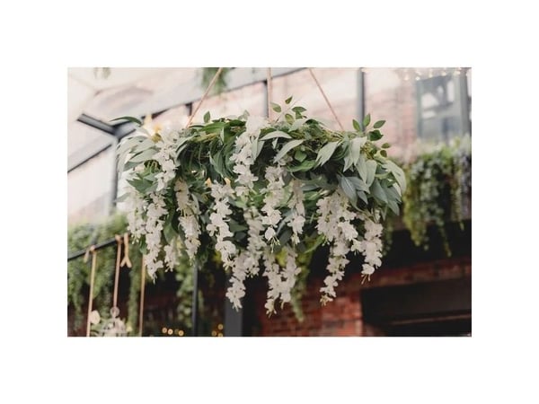 Hvid wisteria blomster guirlande