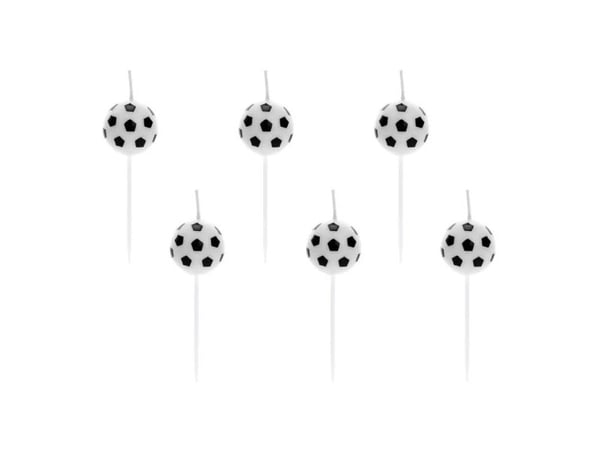 PartyDeco SCS-2, Stearinlys, Sort, Hvit, 6 stykker