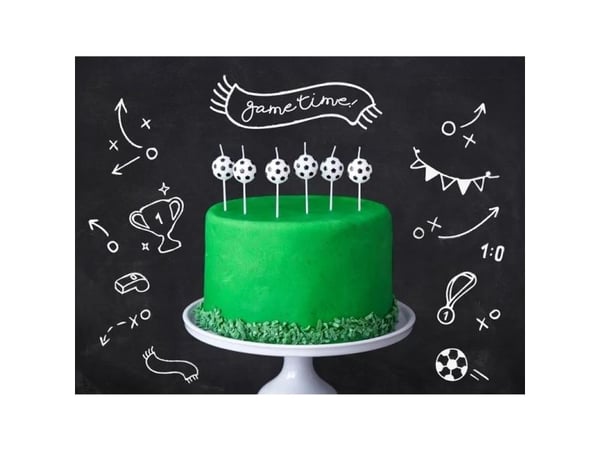 PartyDeco SCS-2, Stearinlys, Sort, Hvit, 6 stykker