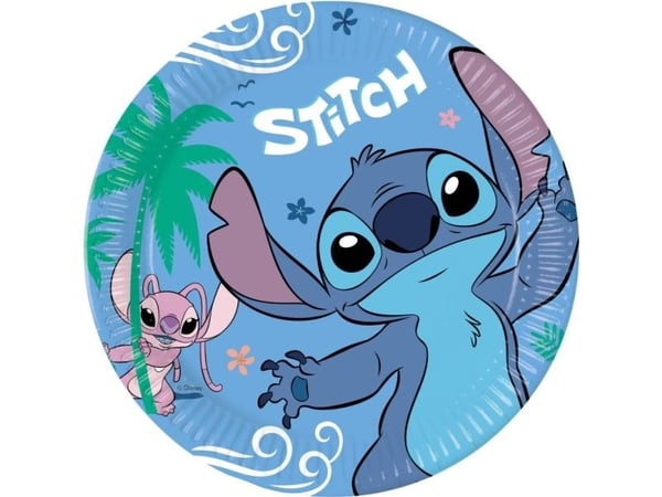 Stitch &amp; Angel paptallerkner, 23 cm