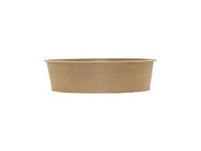 Salatbolle rund 900 ml Ø185 mm H50 mm kraft/PE-belagt Brun,6 pk x 50 stk/eske