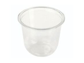 Jälkiruokakuppi 145ml pyöreä Ø76x61mm kirkas PLA,20 kpl x 50 kpl/krt
