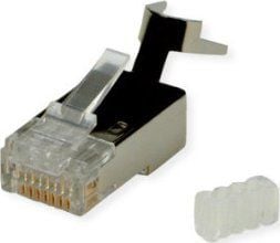 ROLINE Cat.6 Modular Plug, shielded, for Solid Wire 10 pcs., Transparent