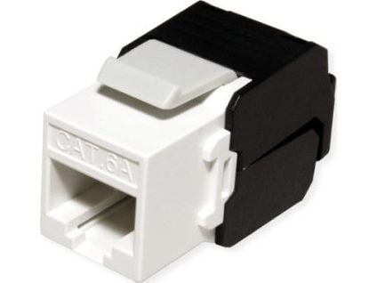 ROLINE Keystone Jack, Cat. 6a, RJ-45, unshielded, toolless, white, Valkoinen