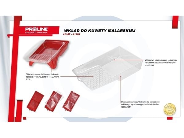 Pro-Line innlegg til malerbøtte PROLINE 350x250 mm Pro-Line innlegg til malerbøtte PROLINE 350x250 mm