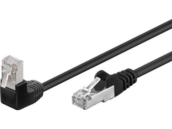 Goobay 94186, 0,5 m, Cat5e, F/UTP (FTP), RJ-45, RJ-45, Sort