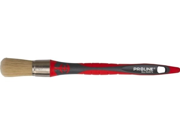 Pro-Line pensel rund premium 15 mm, 2K TPR-håndtak, rustfritt stål, universell, Proline