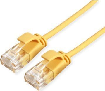 ROLINE GREEN 21.44.3925, 2 m, Cat6a, U/UTP (UTP), RJ-45, RJ-45, Gult