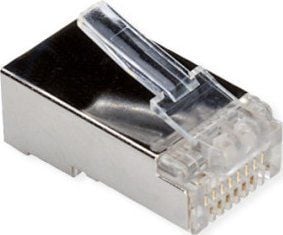 ROLINE Cat.6 Modular Plug, shielded, for Stranded Wire 10 pcs., Gjennomsiktig