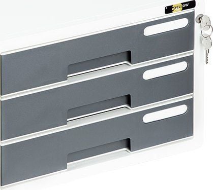 Grand Bin 3-laatikko Yellow One YL-SP03 valkoinen-harmaa, WHITE-GREY