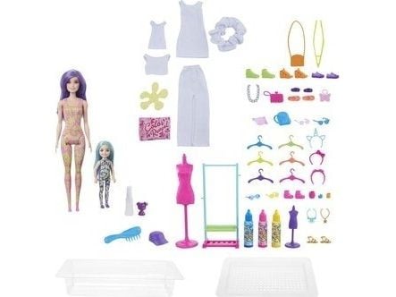 Barbie Color Reveal neon tie-dye dukke stort sett