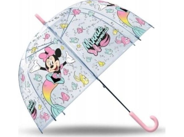 Kids Euroswan parasoll transparent automatisk 48 cm Musse Minnie MN30025