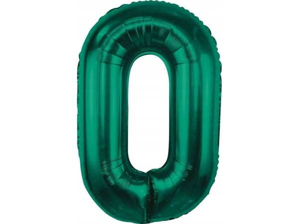 GoDan Balon foliowy B&C cyfra 0 zieleń butelkowa 85cm