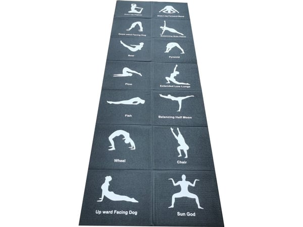 Triton sammenleggbar yogamatte 170x60x0,5 cm