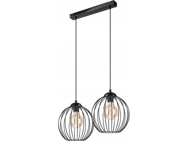 Lamkur Zoya 45405 pendellampe i metall loftbur 2x60W E27 svart