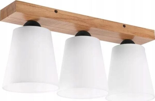 Taklampe Lamkur Lamkur Lula 47591 boho i tre med skjermer 3x60W E27 hvit/tre