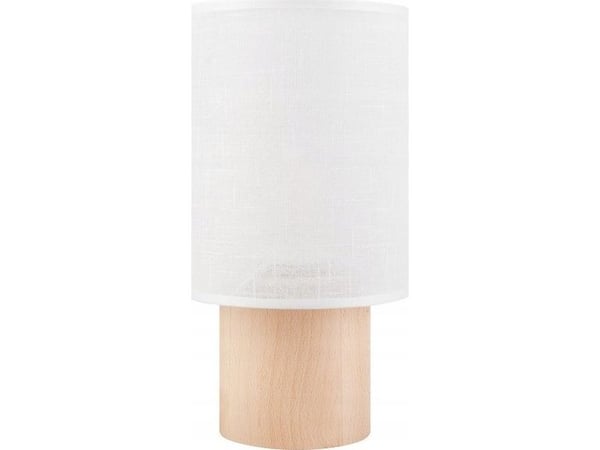 Lamkur pöytävalaisin Lamkur Ari Table 45733 boho puinen pöytävalaisin kangasvarjo 1x60W E27 valkoinen/puu