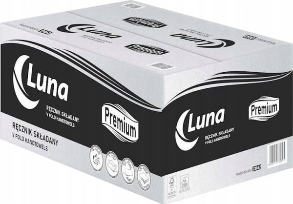 DGA OPTIMA Luna Premium papirhåndklær ZZ, 3-panel brett, 2-lags, cellulose, hvit