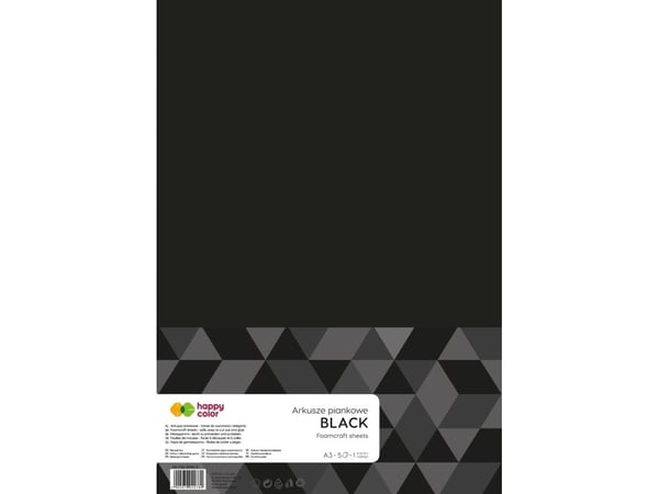 Happy Color Vaahtomuovilevyt A3 5kpl musta HAPPY COLOR