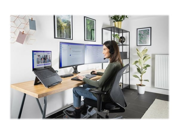 Kensington Pro Fit Ergo, Täysikokoinen (100 %), RF Wireless + Bluetooth, QWERTY, Musta