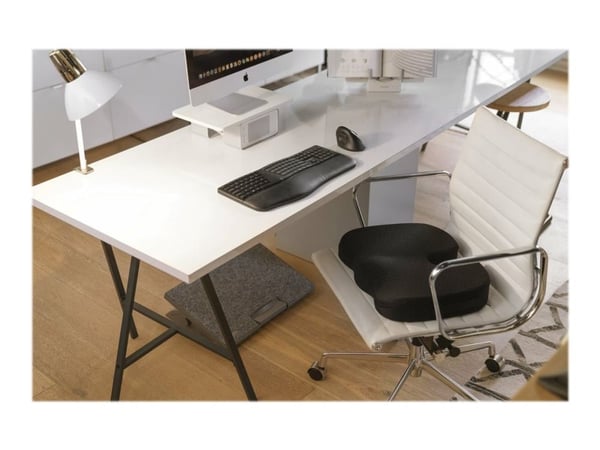 Kensington Pro Fit Ergo, Täysikokoinen (100 %), RF Wireless + Bluetooth, QWERTY, Musta