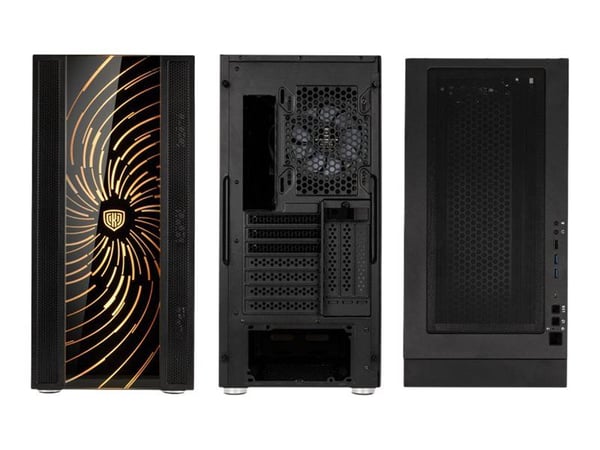 Kolink Unity Adapt - Mid tower - utvidet ATX (E-ATX) - sidepanel med vindu (herdet glass) - ingen strømforsyning (ATX) - svart - USB/lyd