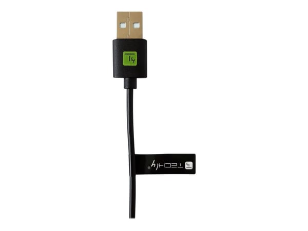 TECHly - USB-kabel - USB (hann) til USB-C (hann) - USB 2.0 - 10 cm - svart