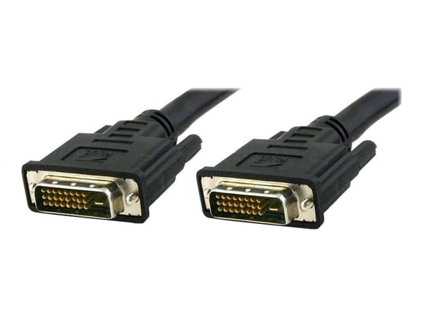 TECHly - Bildskärmskabel - dubbel länk - DVI-D (hane) till DVI-D (hane) - 10 m - tumskruvar - svart TECHly - Bildskärmskabel - dubbel länk - DVI-D (hane) till DVI-D (hane) - 10 m - tumskruvar - svart