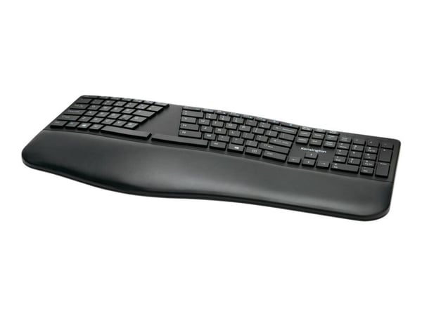 Kensington Pro Fit Ergo, Täysikokoinen (100 %), RF Wireless + Bluetooth, QWERTY, Musta