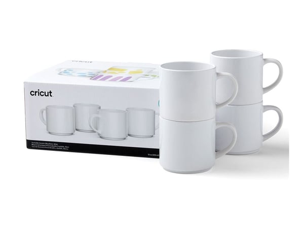Cricut - Unfinished mug - 300 ml - hvit - keramisk (en pakke 4)
