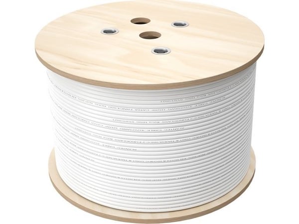 Monikaapeli Q-LANTEC MultiMedia 2x U/UTP cat.5E + 2x RG6 + 2x FO G657A1, PVC, 500m (KMP5001) Harmaa