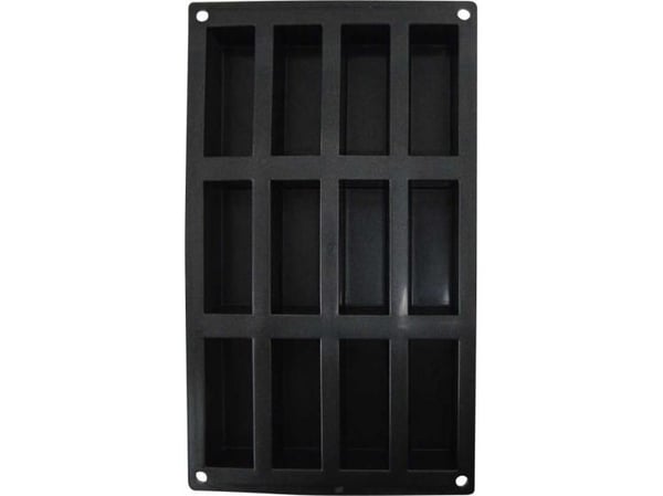 Patisse mini form til kaker 29 x 17 cm svart silikon 12 rom