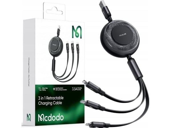 Mcdodo MCDODO USB-LATAUSKAAPELI 3W1 USB-C LIGHTNING MICRO 66W