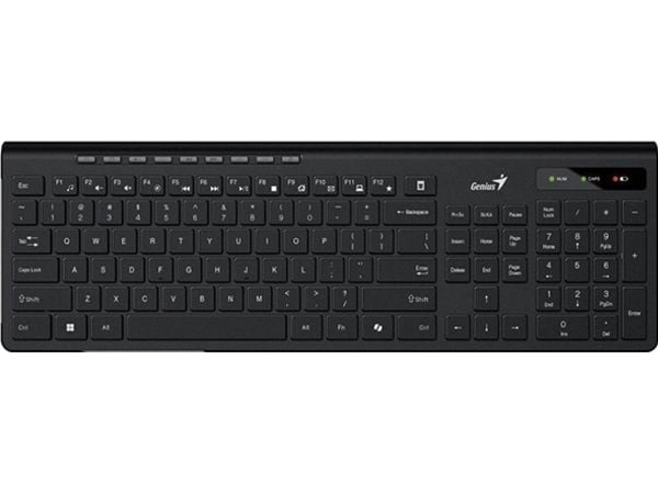 Genius Slimstar 7230 Copilot Keyboard, AA-tangentbord, CZ/SK, multimedia, slim type wireless, svart