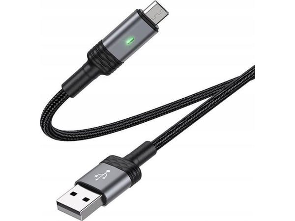 Borofone USB-A til microUSB-kabel 1,2 m, svart (KABAV1004)