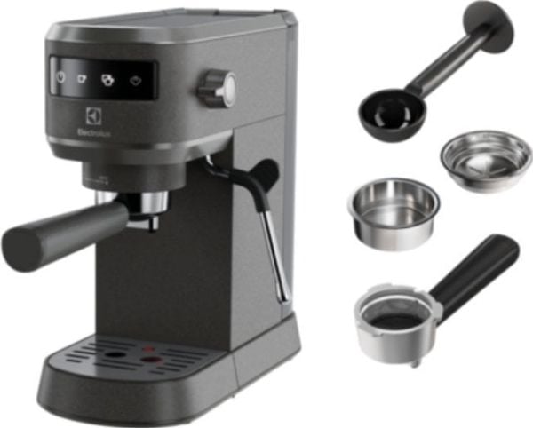 Electrolux 910 003 706 E6EC1-6BST, Espressomaskin, Kaffe pute, Malt kaffe, 1450 W, Sort, Rustfritt stål