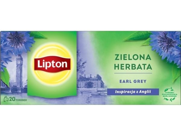 Lipton LIPTON grønn te, Earl Grey, 20 poser